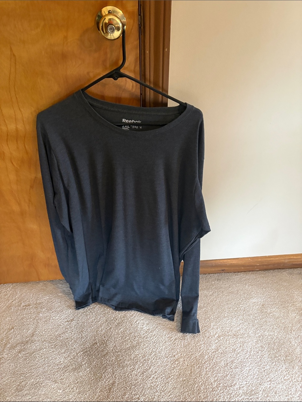 Reebok Men's Long Sleeve Crew Tee - Black